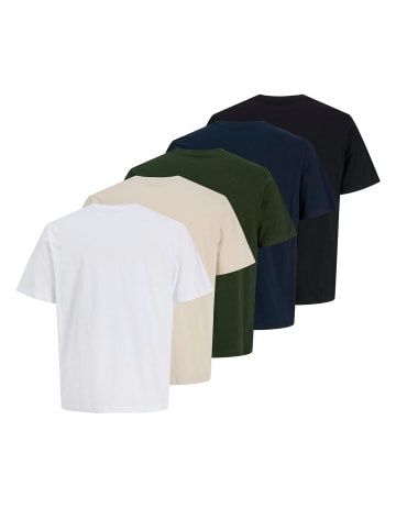 Jack and Jones 5er Pack Yuki Front Tee SS Crew Neck MP in Mehrfarbig
