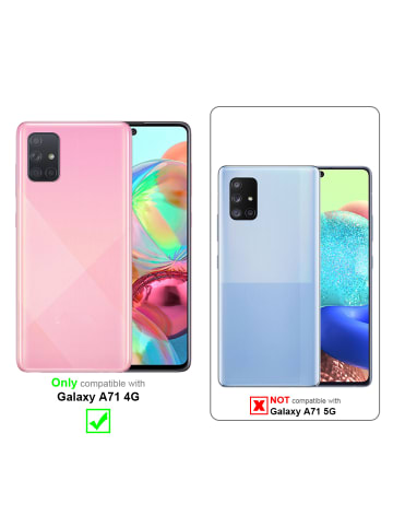 cadorabo Hülle für Samsung Galaxy A71 4G Blumen Muster in BANANENBLÄTTER
