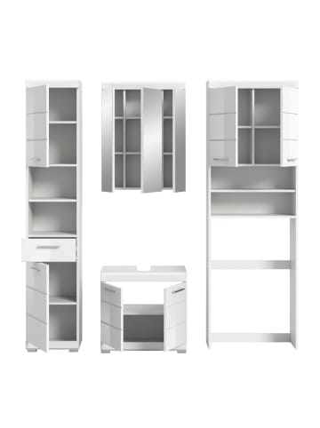 ebuy24 Badmöbelset Scout (4-teilig) Weiß 190 x 34 cm