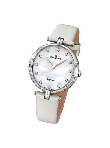 Candino Analog-Armbanduhr Candino Elegance creme, weiß mittel (ca. 34mm)