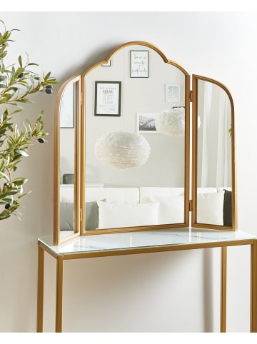 Beliani Dekospiegel SAVILLY in Gold - (W) 87 x (H) 77 x (L) 2 cm