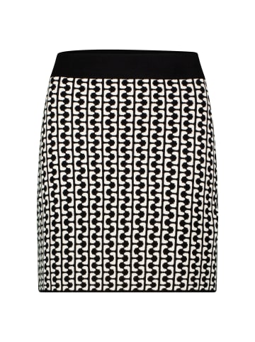 Zero  Strickrock mit grafischem Print in BlackCream