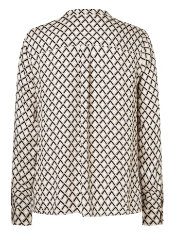 More & More Viskosebluse in geometric print off white/ black