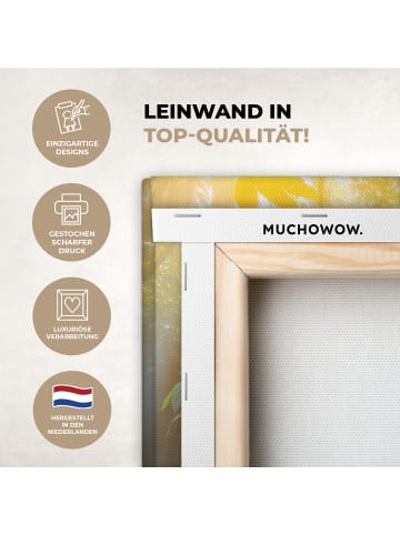 MuchoWow Leinwand bilder Wasserfall Sonnenstrahlen (BxH)