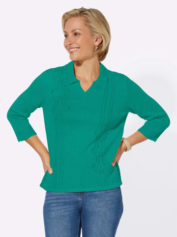 WITT WEIDEN Polopullover in smaragd