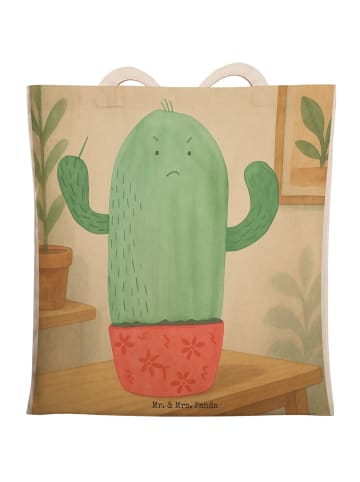 Mr. & Mrs. Panda Tote Bag Kaktus Wut Design ohne Spruch in Weiß
