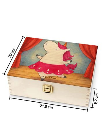 Mr. & Mrs. Panda Teedose Holz Einhorn Ballerina Design ohne Spruch in Weiß