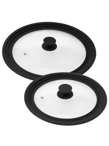 bremermann ALT Universal-Glasdeckel mit Silikonrand 2er Set (29cm &  35