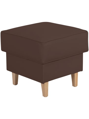 58 aufm Kessel HOCKER Karlen Bezug Kunstleder Buche natur / braun