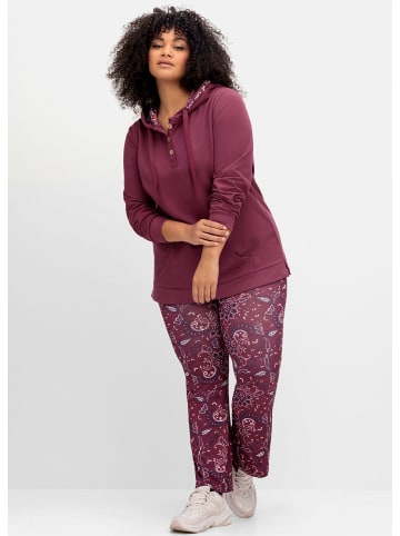 sheego by Joe Browns Kapuzensweatshirt in weinrot