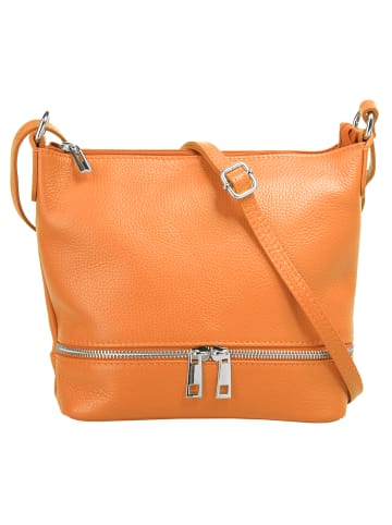 Cluty Umhängetasche echt Leder in orange