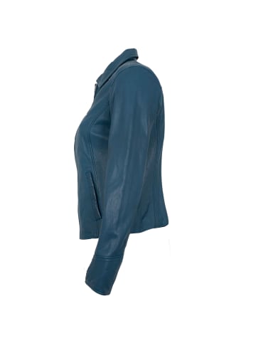 JILANI Lederjacke Lammnappa in Blau