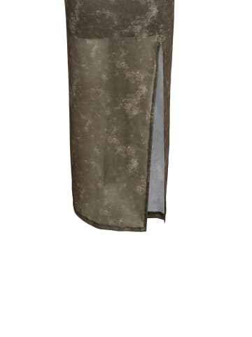 Noisy may Langes Kleid Rundhalsausschnitt Hoher Schlitz in Olive