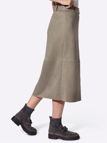 Heine Velourslederimitat-Rock in schlamm