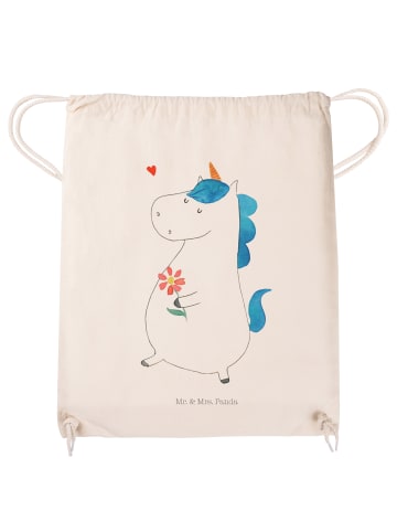 Mr. & Mrs. Panda gym tasche Einhorn Spaziergang ohne Spruch in Creme