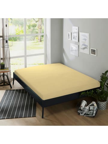 Erwin Müller Frottee Spannbettlaken Erding in hellgelb