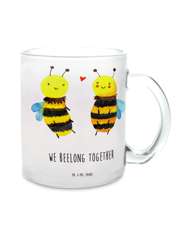 Mr. & Mrs. Panda Teetasse Biene Verliebt mit Spruch in Transparent