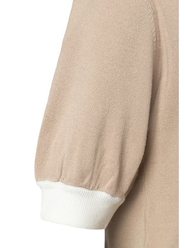 More & More sportiver Feinstrickpullover, Puffärmel in beige