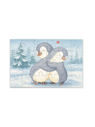 Mr. & Mrs. Panda Legespiel Pinguine Kuscheln Design ohne Spruch in Weiß
