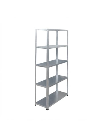 relaxdays 2 x Lagerregal in Silber - (B)75 x (H)150 x (T)30 cm