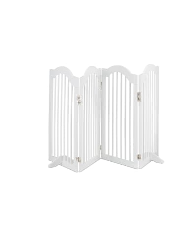 relaxdays Absperrgitter in Weiß - (B)205 x (H)92 cm