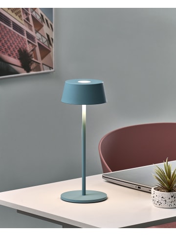 Beliani Tischlampe für den Außenbereich GUDER in Blau - (W) 15 x (H) 36 x (L) 15 cm