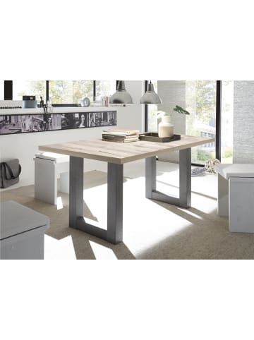 58 aufm Kessel ESSTISCH ausziehbar Eila 3 140 x 90 x 75 Esszimmertisch Graphit/Sandeiche