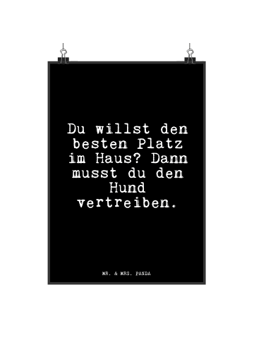Mr. & Mrs. Panda Plakat Du willst den besten... mit Spruch in Schwarz