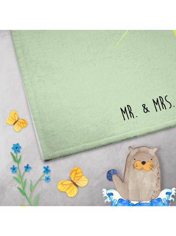 Mr. & Mrs. Panda handtuch gäste wc Blume Sonnenblume ohne Spruch in Blattgrün