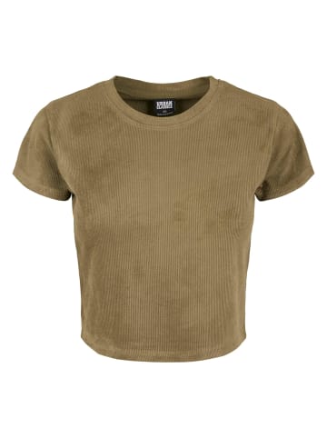 Urban Classics Cropped T-Shirts in olive