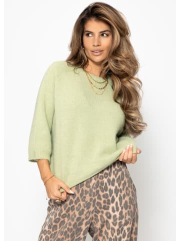 SASSYCLASSY Strickoberteil in Salbeigrün