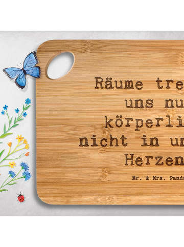 Mr. & Mrs. Panda Holzbrett Spruch Trennung von den Eltern mit Sp... in Braun
