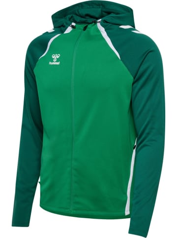 Hummel Trainingsjacke "Hmllead 2.0 Zip Hoodie" in Grün