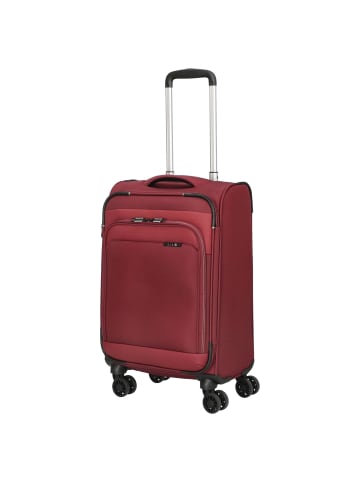 D&N Travel Line 9504 - 4-Rollen-Kabinentrolley S 55 cm (dark red) in dark red