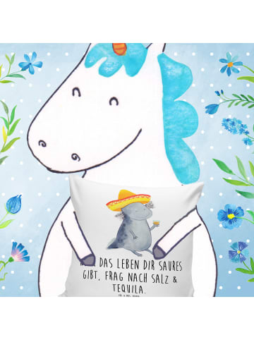 Mr. & Mrs. Panda Sofakissen Axolotl Tequila mit Spruch in Weiß