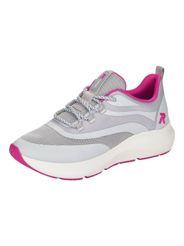 rieker Sneaker in Grau/Rosa