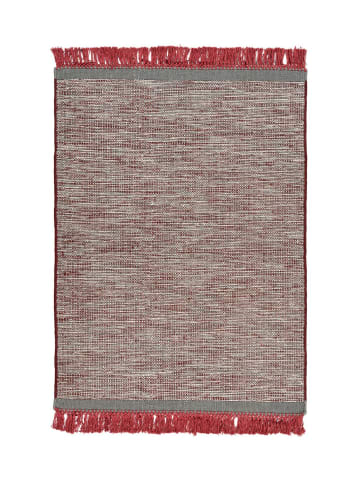 Teppich Boss Kurzflor Teppich Nikolai 8064 - Grau / Rot