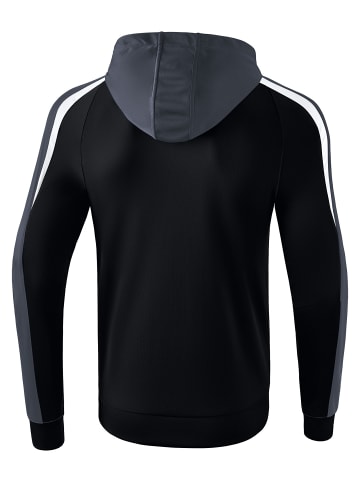 erima Liga 2.0 Trainingsjacke mit Kapuze in schwarz/weiss/dunkelgrau