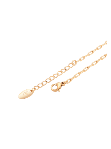 faina Women Chain Link Bracelet With Charms in Rose Gold Pink