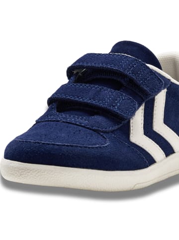 Hummel Klettverschluss Sneaker Victory Suede Lebensstil Kinder in NAVY PEONY
