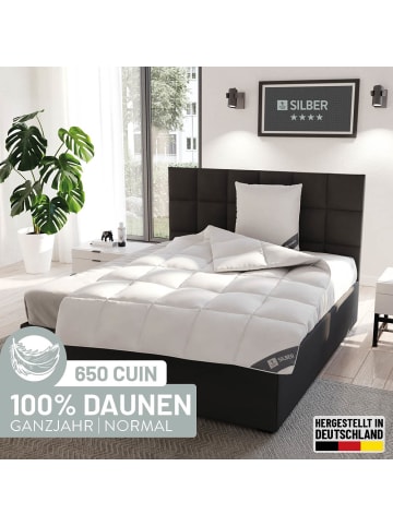 Spessarttraum Ganzjahres-Daunendecke "Silber" in weiß