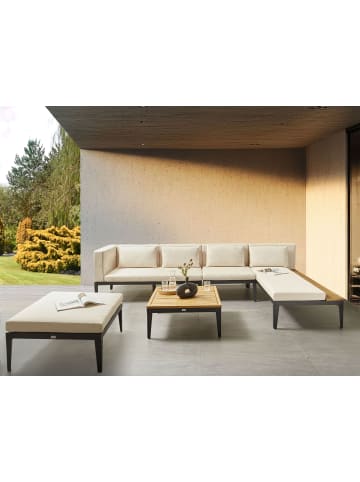 Beliani 3-tlg Sitzgruppe BRACCIANO in Beige/Schwarz/Braun