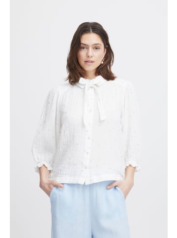 Atelier Rêve Shirtbluse IRCAMILO SH 20120802 weibliche Bluse mit Schleife in Weiß
