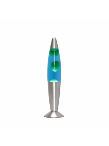 Licht-Erlebnisse Lavalampe EEK G (B)8.6 x (L)8.6 x (H)36 cm in Silber Grün Blau