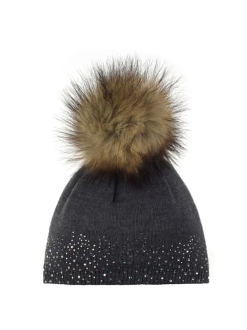 Eisbär Mütze Nalin Lux Crystal in Dunkelgrau