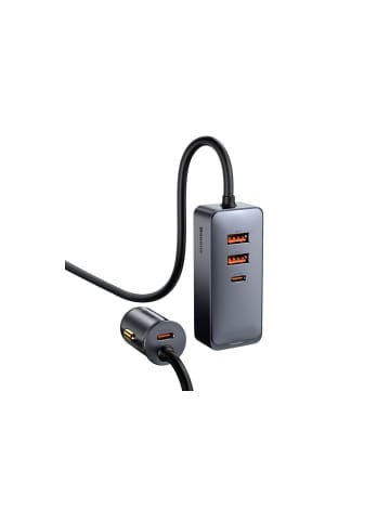 Baseus Autoladegerät 2x USB / 2x USB Type C 120W PPS Quick Charge in Grau
