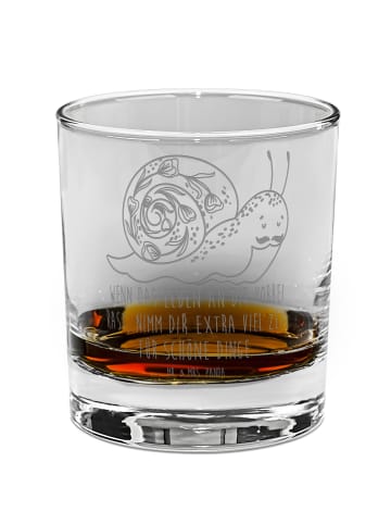 Mr. & Mrs. Panda Tumbler Glas Schnecke Sir mit Spruch in Transparent
