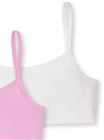 Schiesser Bustier 95/5 Organic Cotton in rosa, weiß