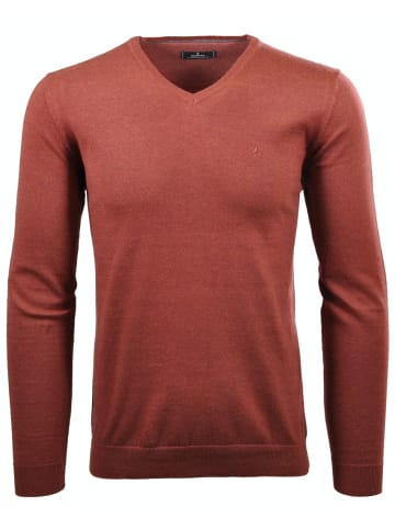 Ragman V-Ausschnitt Pullover in rot