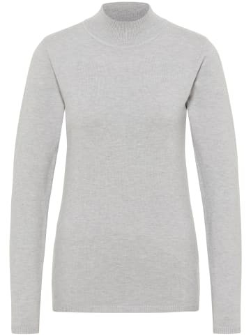 DreiMaster Klassik Damen Strickpullover in Grau Melange
